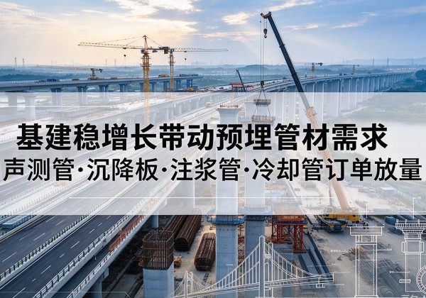 吉阳基建稳增长带动预埋监测管材需求，声测管、沉降板、注浆管订单持续放量